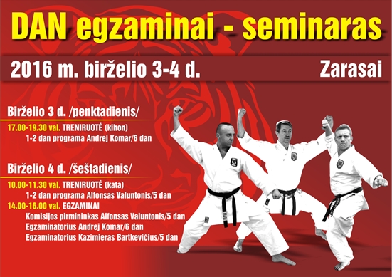DAN egzaminai